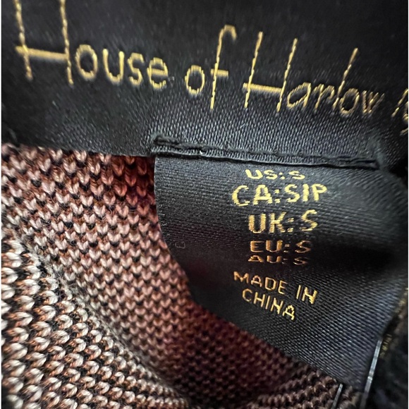 NWT HOUSE OF HARLOW 1960 knit midi dress. Diamond pattern. Very Pretty . Sz S. - Picture 6 of 11